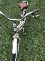 White Bicycle with rear rack