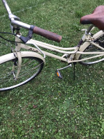 White Bicycle with rear rack