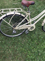White Bicycle with rear rack