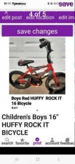 Boys 16in HUFFY ROCKIT BICYCLE. what a GREAT BIKE