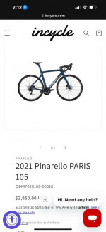 2021 Pinarello Paris 56 disc