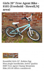 Girls FreeAgent 20" Bike