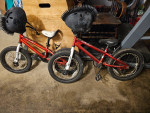 Kids bicycles with helmet