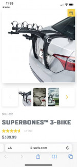 Saris Superbones 3 bikes rack for car