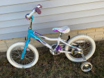 Giant Pudd’n 16 Girl’s 16” Bike Purple Teal White w/ Training Wheels