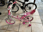 Disney Princess Girls' 12" Bike with Doll Carrier