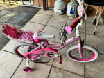 Disney Princess Girls' 12" Bike with Doll Carrier