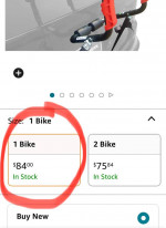 Tyger Auto Deluxe Black 1-Bike Trunk Mount Bicycle Carrier Rack