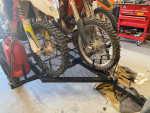 Three bike motorcycle trailer