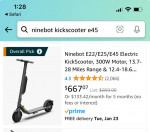 Segway nine bot E 45 kick scooter