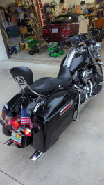 2015 road King, $13,900, one owner Melbourne original bike.
