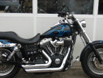 2008 Harley FXDF Dyna Fat Bob (Black with Blue Flames) Six Speed