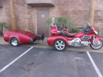 2003 HONDA GOLDWING GL1800 W/DFT TRIKE KIT AND MATCHING TRAILER, EXLNT