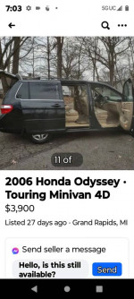 2006 Honda Odyssey Touring FWD 72,000 mi
