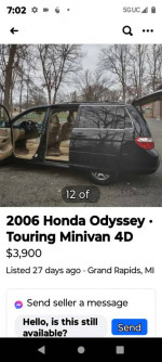2006 Honda Odyssey Touring FWD 72,000 mi