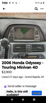 2006 Honda Odyssey Touring FWD 72,000 mi