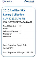 2010 Cadillac SRX Luxury FWD 91,000 mi