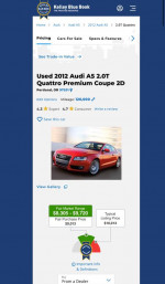 2012 Audi A5 67,000 mi