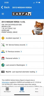 2013 Nissan Versa 142,000 mi