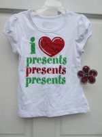I Love Presents" Top Toddler Girls Size 6- Brand New