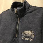 Roots Quarter Zip Sweat top - Men's L or Ladies XL