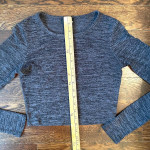 Aritizia Wilfred Free Long Sleeved Grey Georgia T-shirt Crop Top-Small
