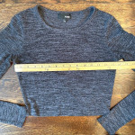 Aritizia Wilfred Free Long Sleeved Grey Georgia T-shirt Crop Top-Small