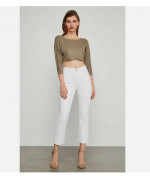 BCBG Max Azria Metallic Knit Crop Top Gold Combo NWT XS MSRP $178