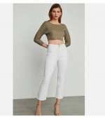 BCBG Max Azria Metallic Knit Crop Top Gold Combo NWT XS MSRP $178