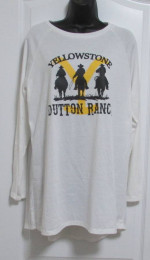 YELLOWSTONE White Long Sleeve Top/Pullover- M