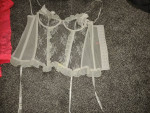 White lacey corset top see through