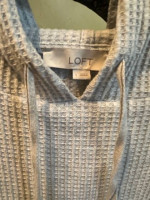 * LOFT Hooded thermal waffle knit top * Size Large