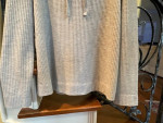 * LOFT Hooded thermal waffle knit top * Size Large