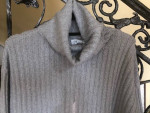 * LOFT Lou & Grey light gray ribbed cowl-neck Tunic Top/Sweater *