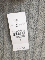 * LOFT Lou & Grey light gray ribbed cowl-neck Tunic Top/Sweater *