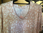 * Pink/White Leopard Print Top * New