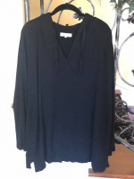 * LOFT Lou & Grey Signaturesoft Hoodie Top * Black - Ladies' size L