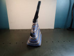 Synthetic Small Striped Top-Handle Handbag with Feet: 9" H x 7" L x 4.