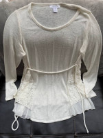 New cream maternity top