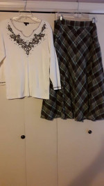 Reba outfit, skirt and top