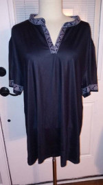 Women's Black Casual Sports Top