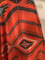 New Women’s L/XL Sheer Coral Print Kimono Top with Fringe