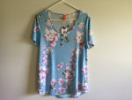 Feiersi Women's Summer Floral Tunic Top - NEW - Medium