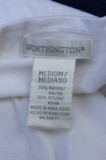 Worthington White Size M Spaghetti Strap Top NEW