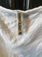EMMA & SAM White Tie-Front Crop Top Size XS