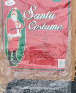 Santa Costume - 6 pc Set, Jacket, Pants, Hat, Belt & Buckle,  Boot Top