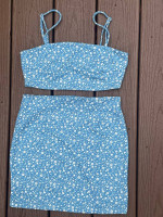 FOREVER 21 TUBE TOP AND MINI SKIRT outfit  SIZE SM