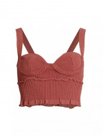 Altuzarra Piper Knit Bustier Crop Top - Ladies Large - NWT