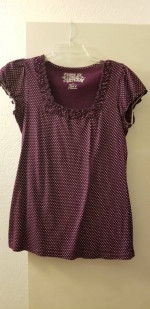 Purple Poka Dot Top