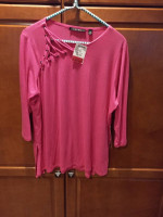 New Pink 3/4 Sleeve Women's Top